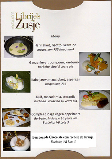 Menu Restaurant Librije's Zusje Zwolle